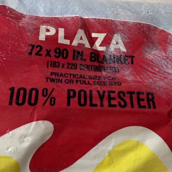 Plaza 72x90 In. Blanket Twin Or Full Size 100% Polyester Blue Treated To Reduce - Picture 6 of 12